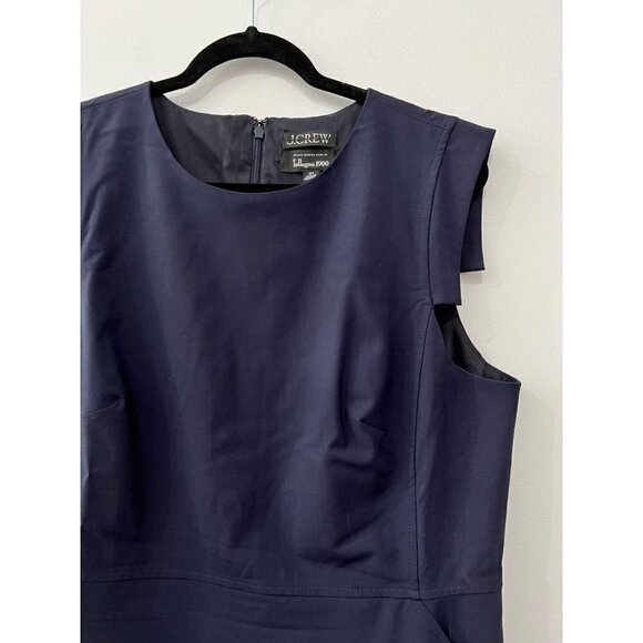 New J Crew Size T18 Tall resume dress Blue MSRP $228 **Defective Zipper** - Picture 15 of 16